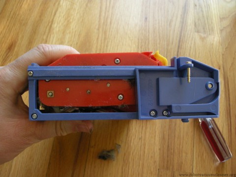 The side of the module with the gearbox