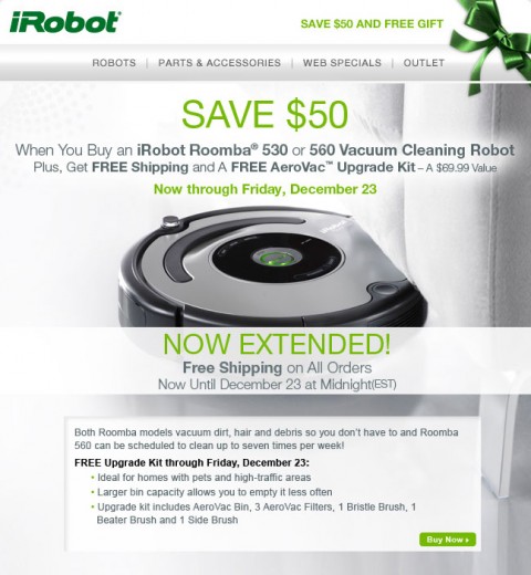 Good Deal - iRobot Extended Holiday Sale