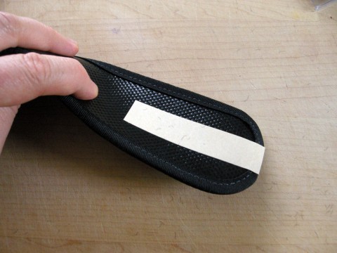 Double-sided tape on back of Keepout Strip